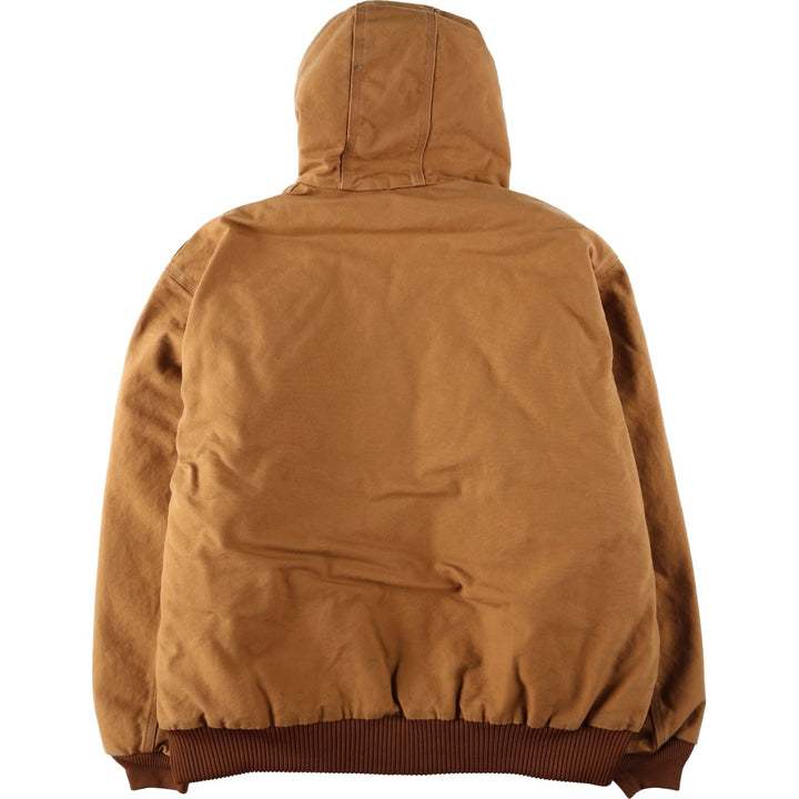 Carhartt Active Jacket, Padded Duck Full-Zip Hoodie, Made in USA, Men's XXL unclear brown type Vintage Second Hand