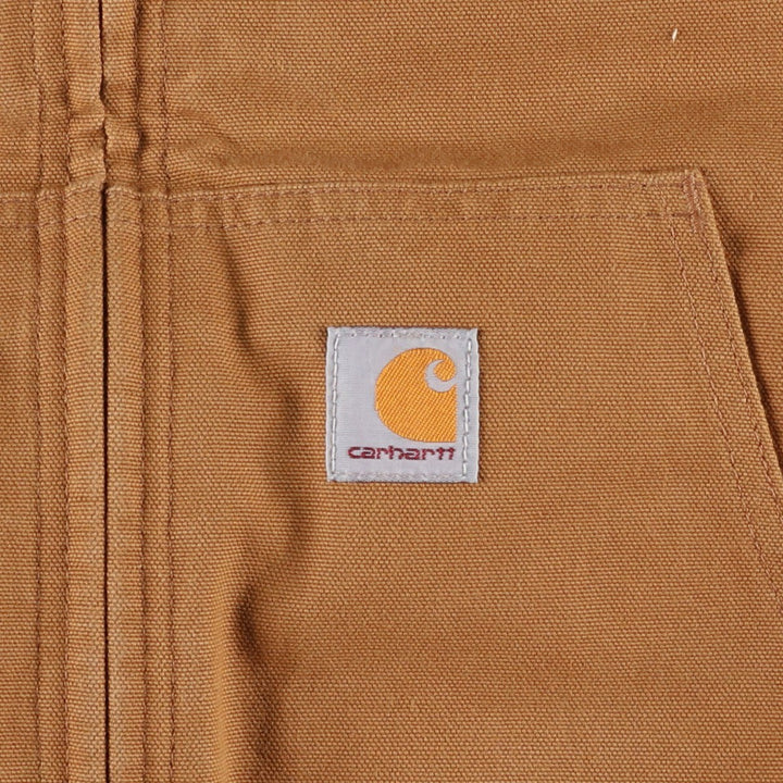 Carhartt Active Jacket, Padded Duck Full-Zip Hoodie, Made in USA, Men's XXL unclear brown type Vintage Second Hand