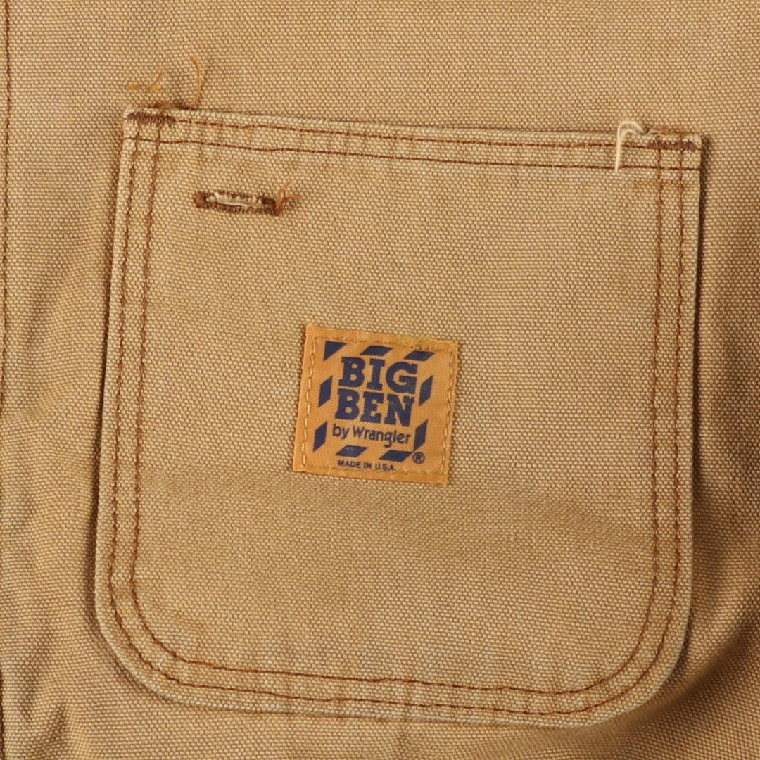 Big Size 70s-80'S Big Ben Duck Work Jacket, Made in USA, Men's XXXL Equivalent, Vintage cotton Beige type Vintage Second Hand