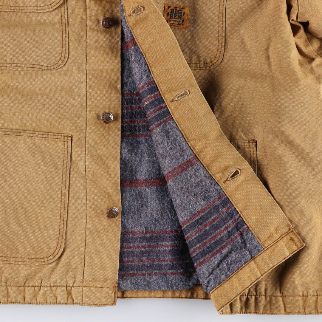 Big Size 70s-80'S Big Ben Duck Work Jacket, Made in USA, Men's XXXL Equivalent, Vintage cotton Beige type Vintage Second Hand