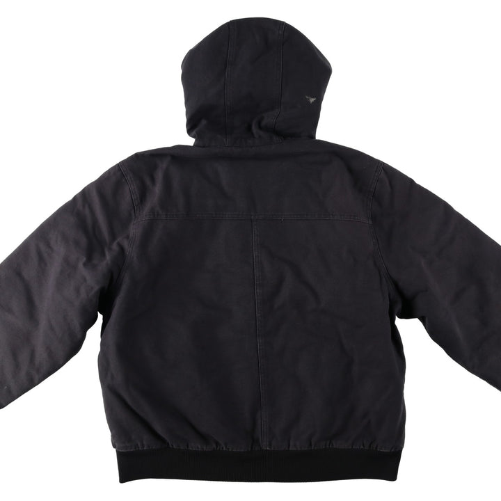 Dickies padded duck canvas full-zip hoodie, men's size L (approx.) cotton black type Vintage Second Hand