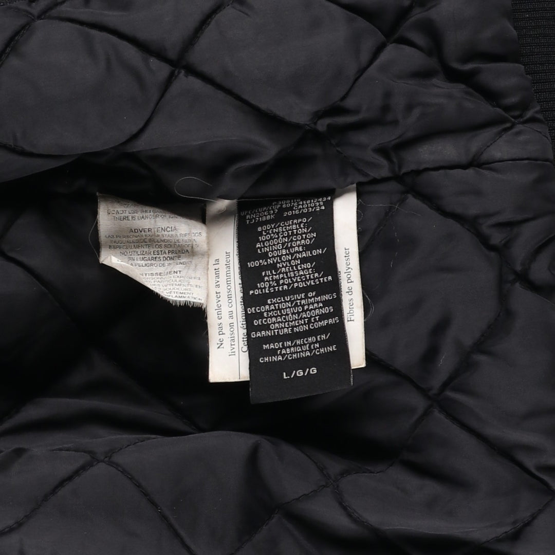 Dickies padded duck canvas full-zip hoodie, men's size L (approx.) cotton black type Vintage Second Hand