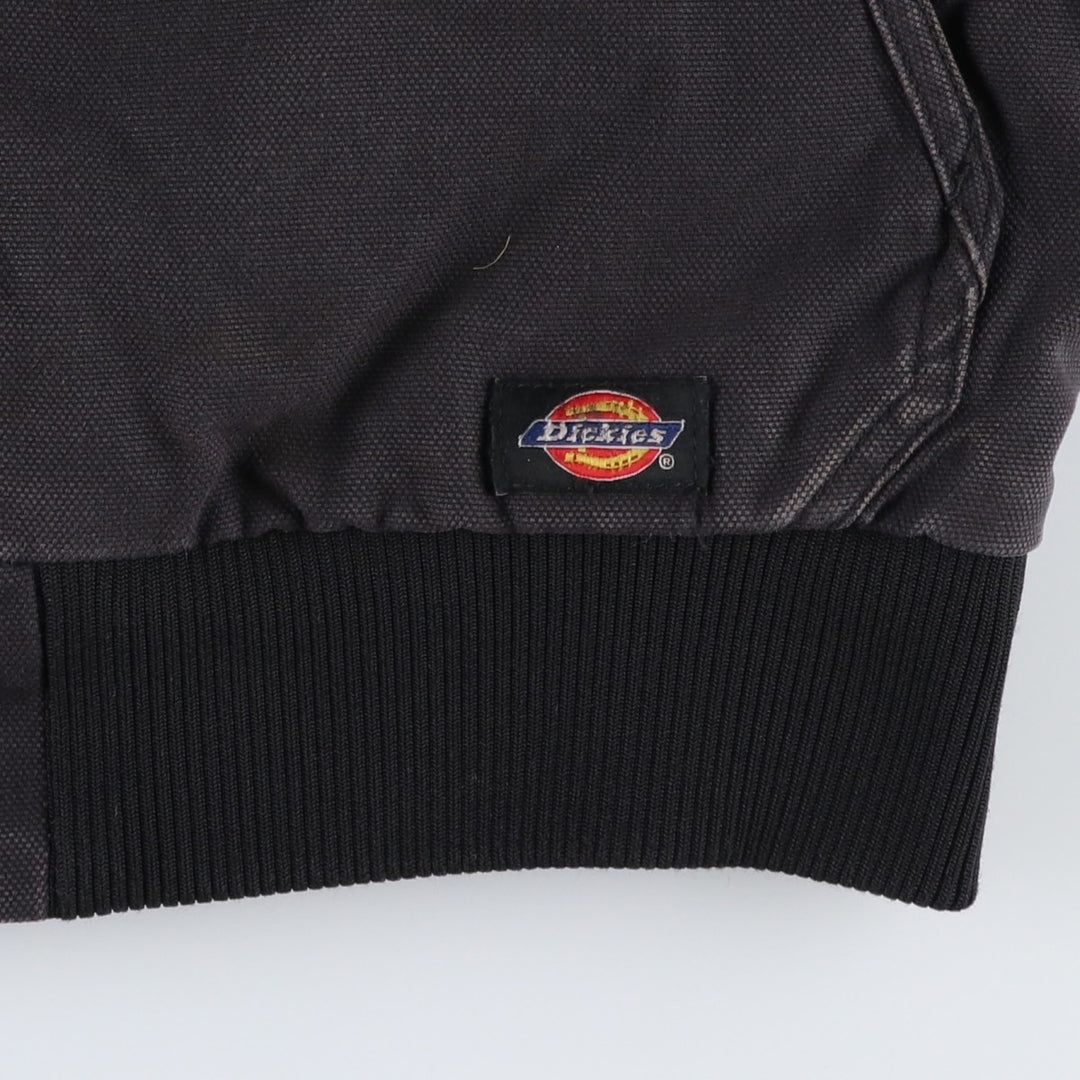 Dickies padded duck canvas full-zip hoodie, men's size L (approx.) cotton black type Vintage Second Hand