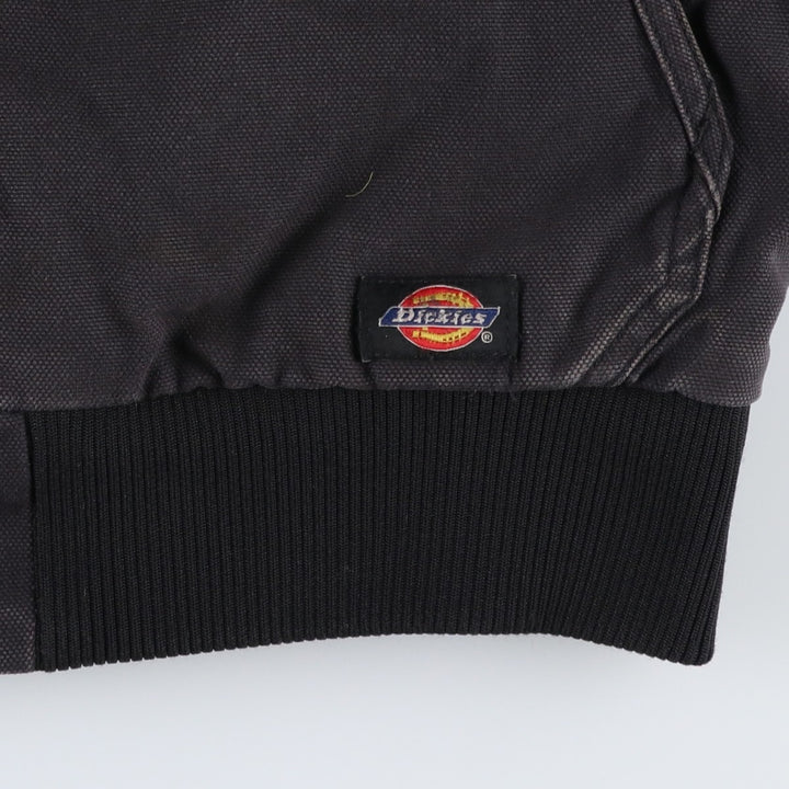 Dickies padded duck canvas full-zip hoodie, men's size L (approx.) cotton black type Vintage Second Hand