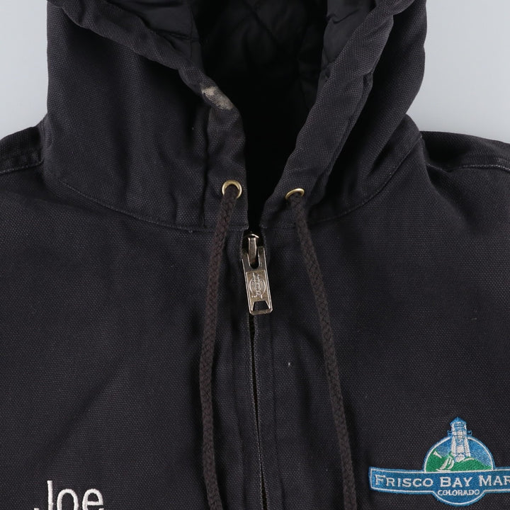 Dickies padded duck canvas full-zip hoodie, men's size L (approx.) cotton black type Vintage Second Hand