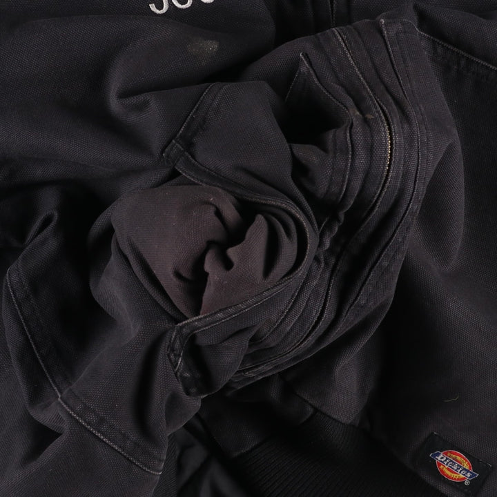 Dickies padded duck canvas full-zip hoodie, men's size L (approx.) cotton black type Vintage Second Hand