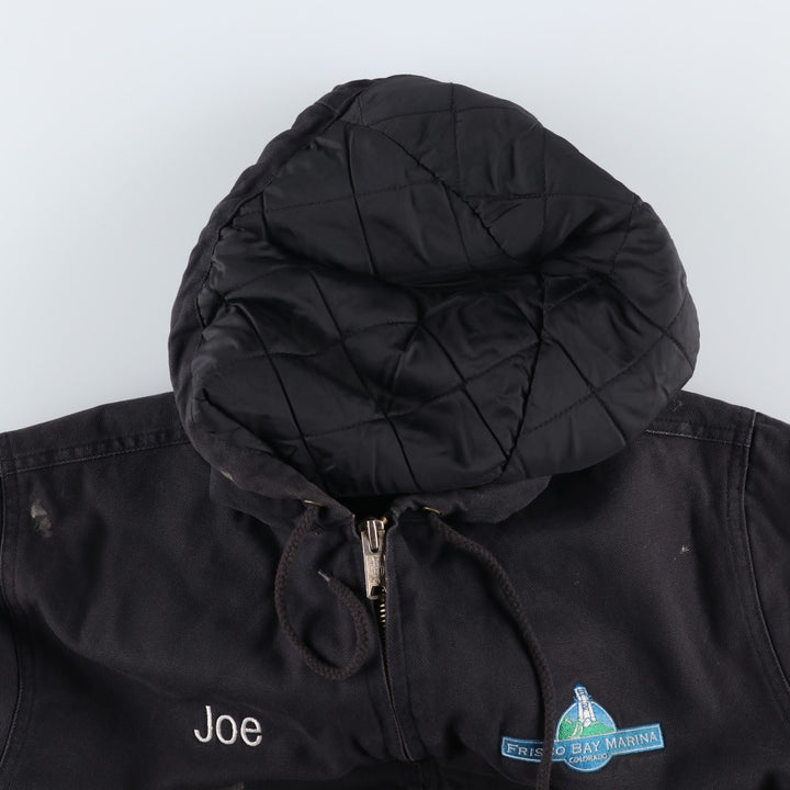 Dickies padded duck canvas full-zip hoodie, men's size L (approx.) cotton black type Vintage Second Hand