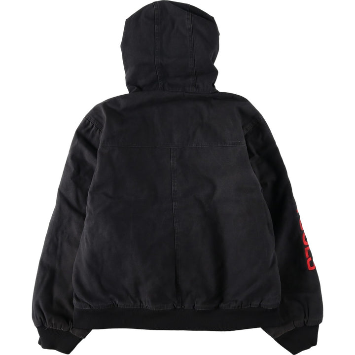 Dickies padded duck canvas full-zip hoodie, men's size L (approx.) cotton black type Vintage Second Hand