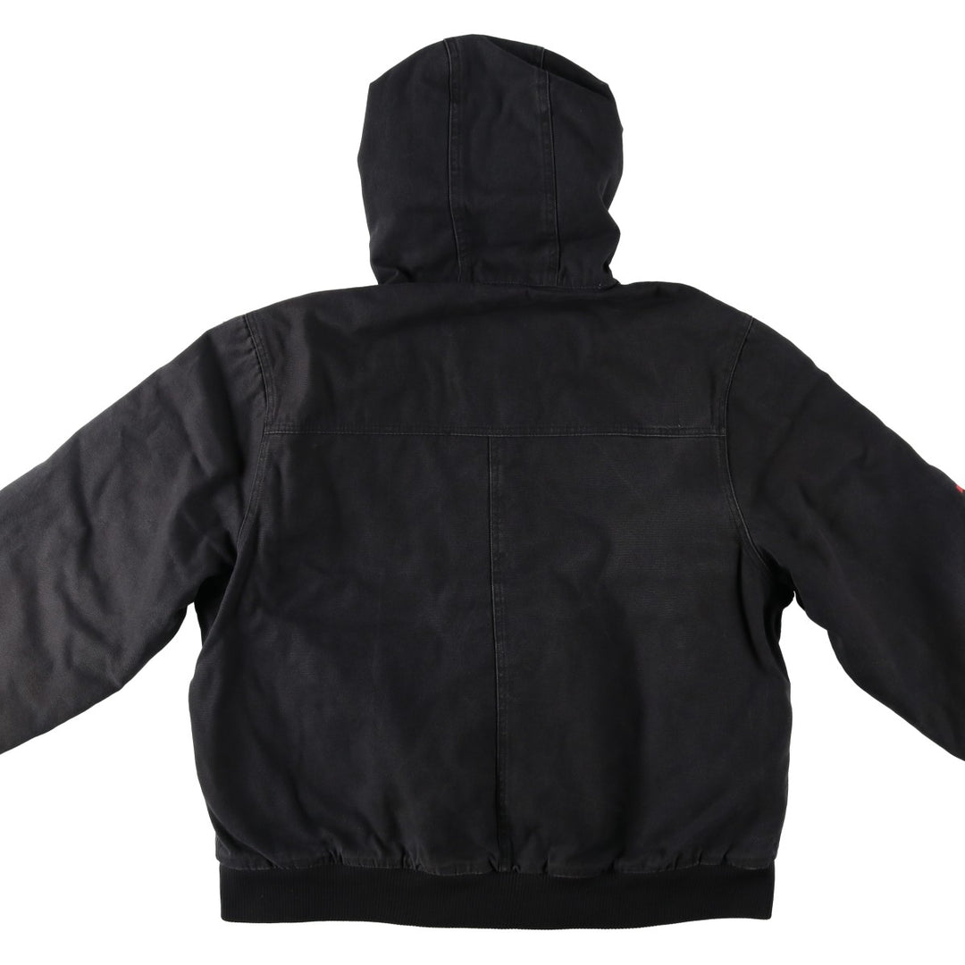 Dickies padded duck canvas full-zip hoodie, men's size L (approx.) cotton black type Vintage Second Hand