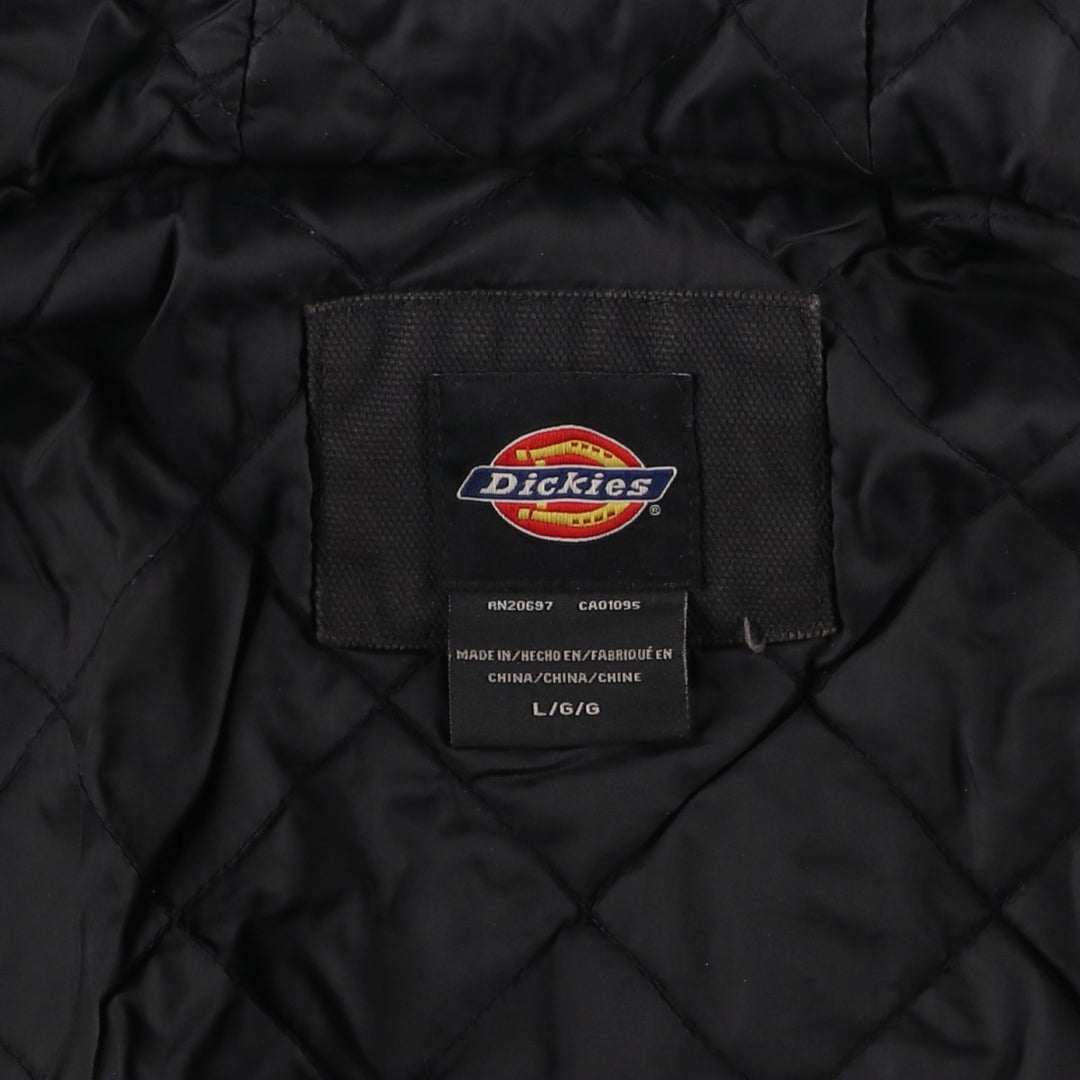 Dickies padded duck canvas full-zip hoodie, men's size L (approx.) cotton black type Vintage Second Hand