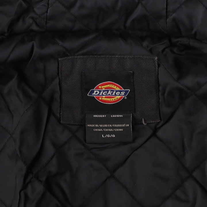 Dickies padded duck canvas full-zip hoodie, men's size L (approx.) cotton black type Vintage Second Hand
