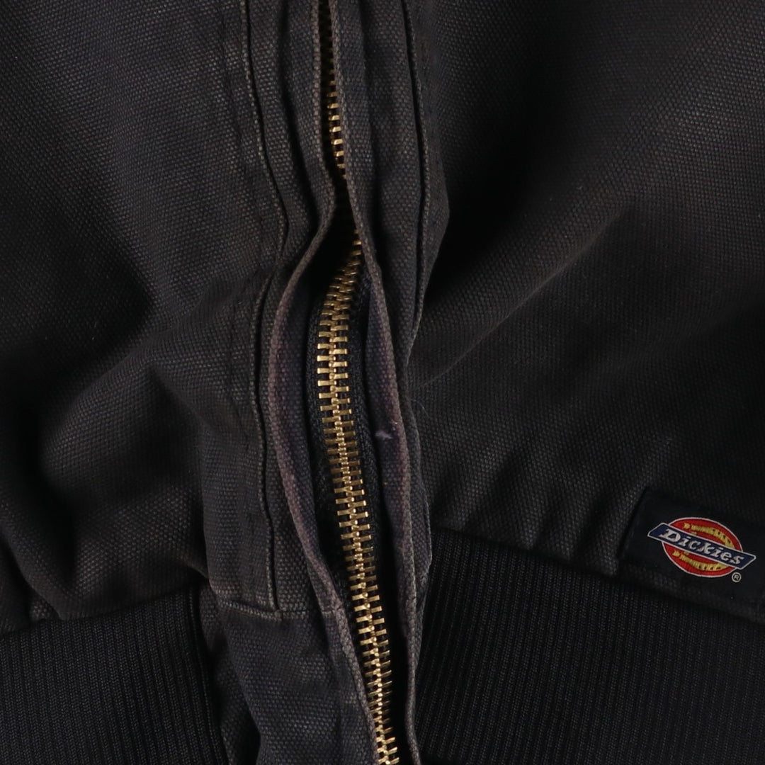 Dickies padded duck canvas full-zip hoodie, men's size L (approx.) cotton black type Vintage Second Hand