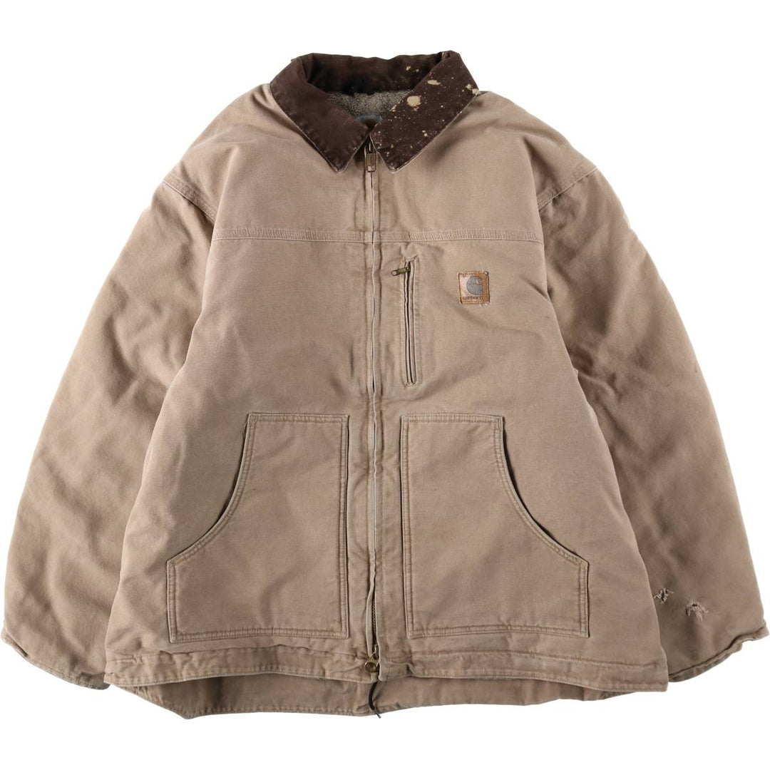 2000'S Carhartt Ridge Coat padded duck work jacket, men's size XXL equivalent. cotton brown type Vintage Second Hand