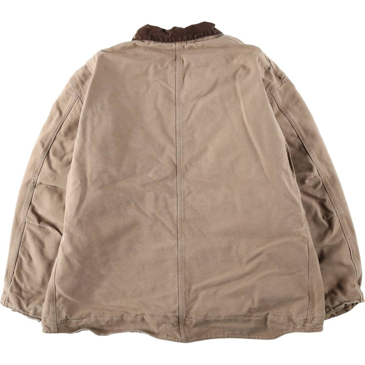2000'S Carhartt Ridge Coat padded duck work jacket, men's size XXL equivalent. cotton brown type Vintage Second Hand