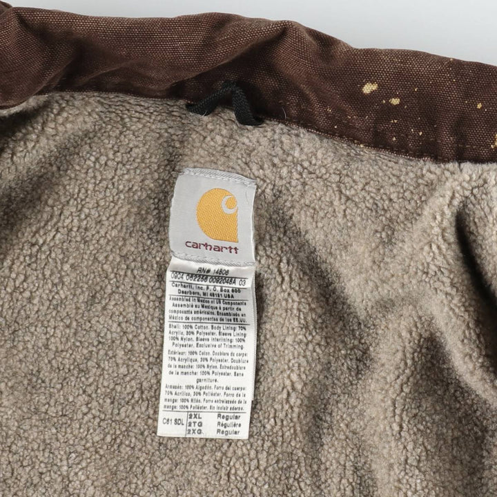 2000'S Carhartt Ridge Coat padded duck work jacket, men's size XXL equivalent. cotton brown type Vintage Second Hand