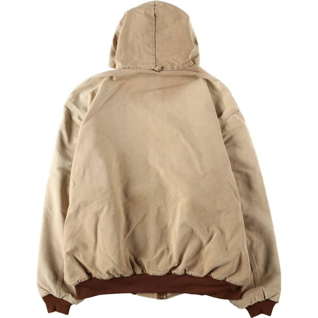 Carhartt Active Jacket Duck Full Zip Hoodie Men's XL unclear brown type Vintage Second Hand