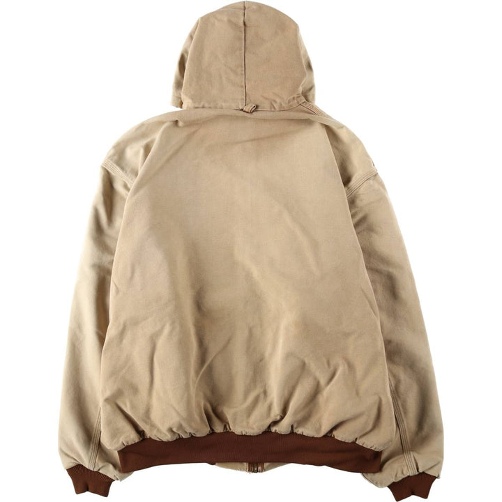 Carhartt Active Jacket Duck Full Zip Hoodie Men's XL unclear brown type Vintage Second Hand