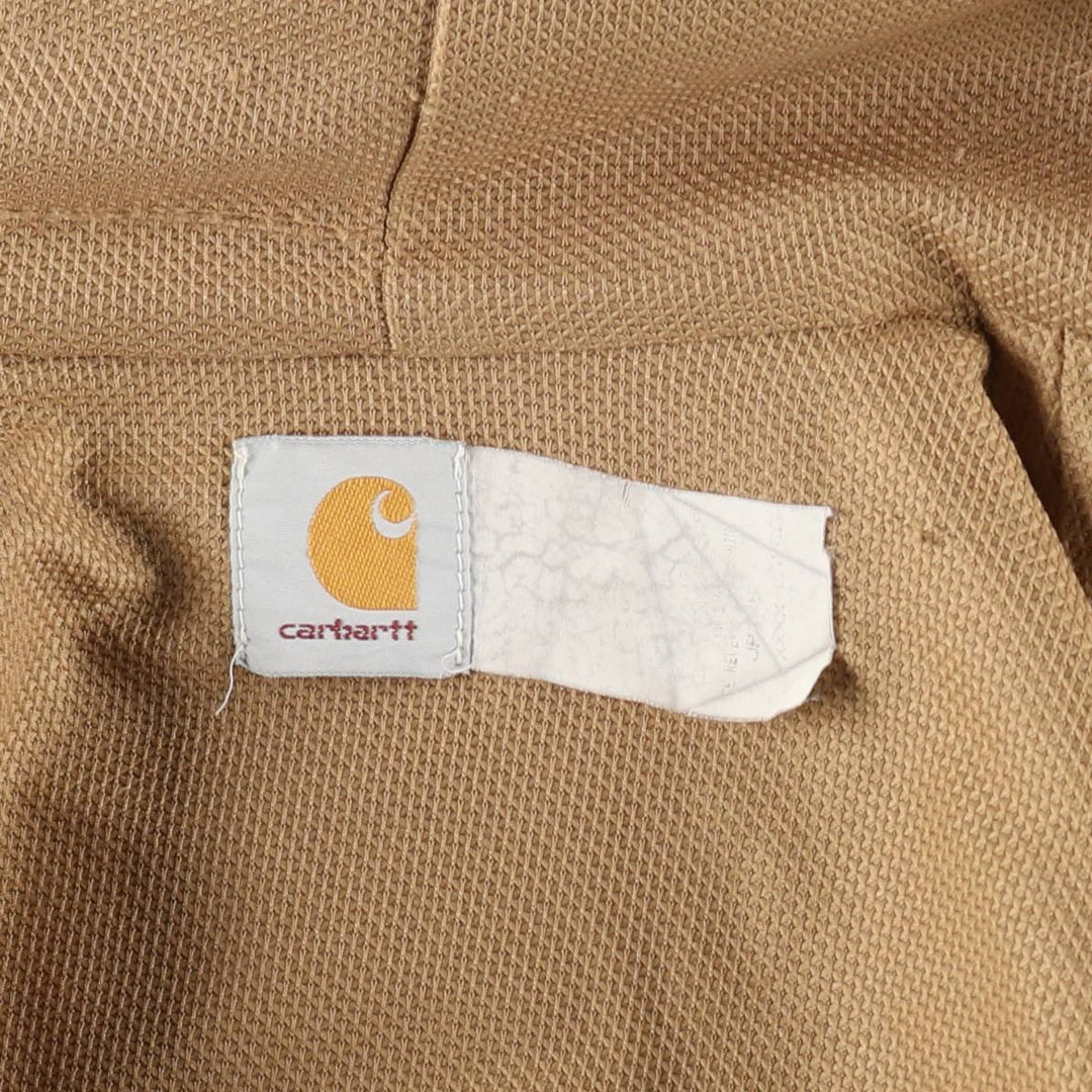 Carhartt Active Jacket Duck Full Zip Hoodie Men's XL unclear brown type Vintage Second Hand