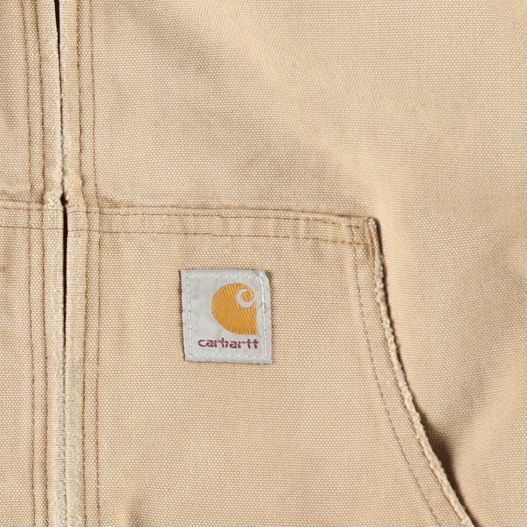 Carhartt Active Jacket Duck Full Zip Hoodie Men's XL unclear brown type Vintage Second Hand