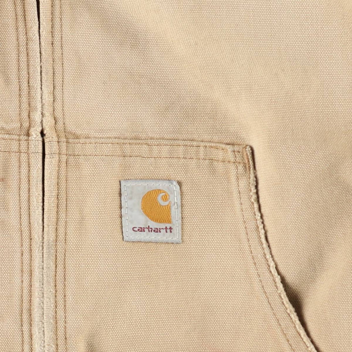 Carhartt Active Jacket Duck Full Zip Hoodie Men's XL unclear brown type Vintage Second Hand
