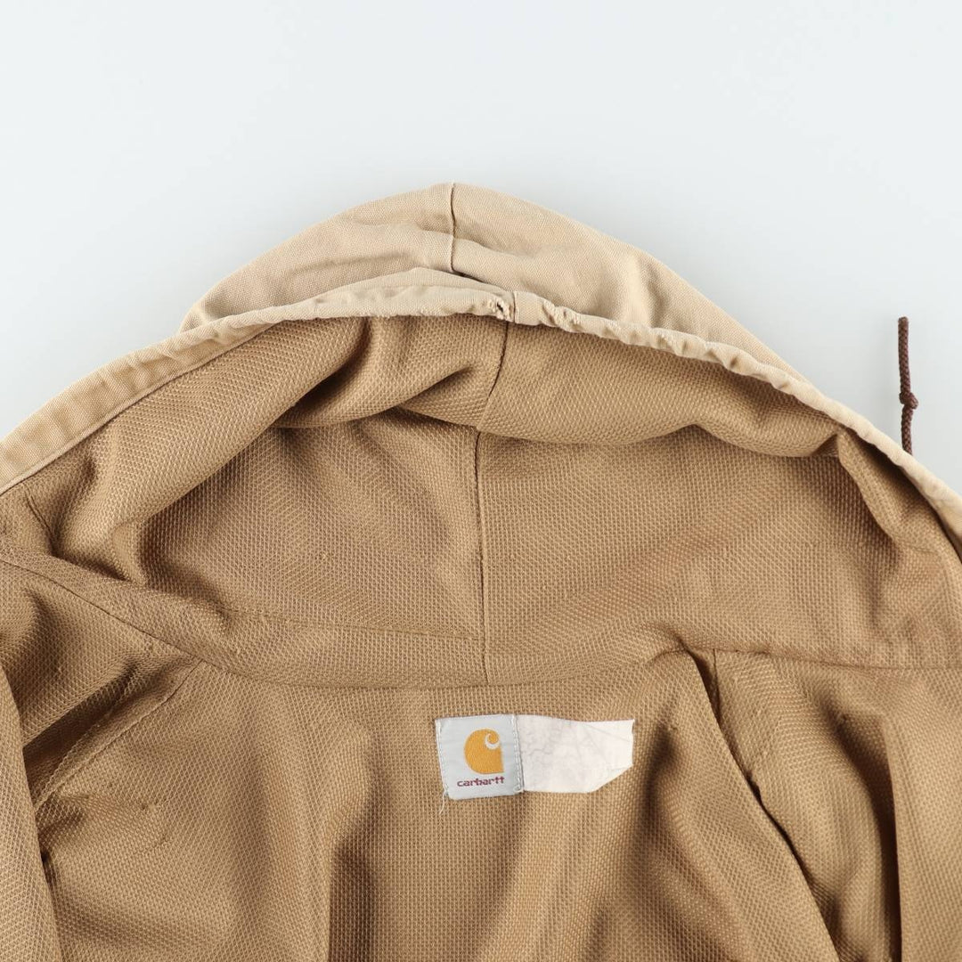 Carhartt Active Jacket Duck Full Zip Hoodie Men's XL unclear brown type Vintage Second Hand