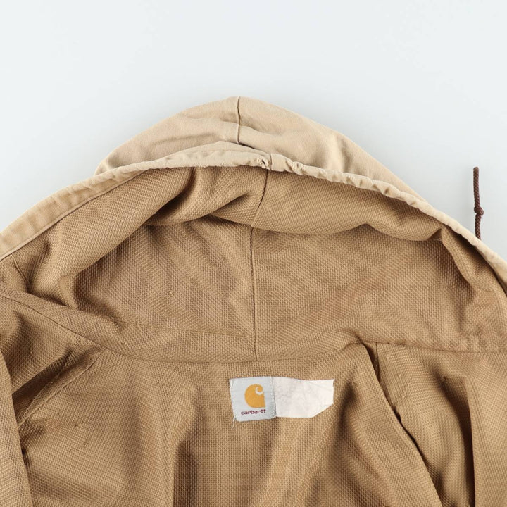 Carhartt Active Jacket Duck Full Zip Hoodie Men's XL unclear brown type Vintage Second Hand
