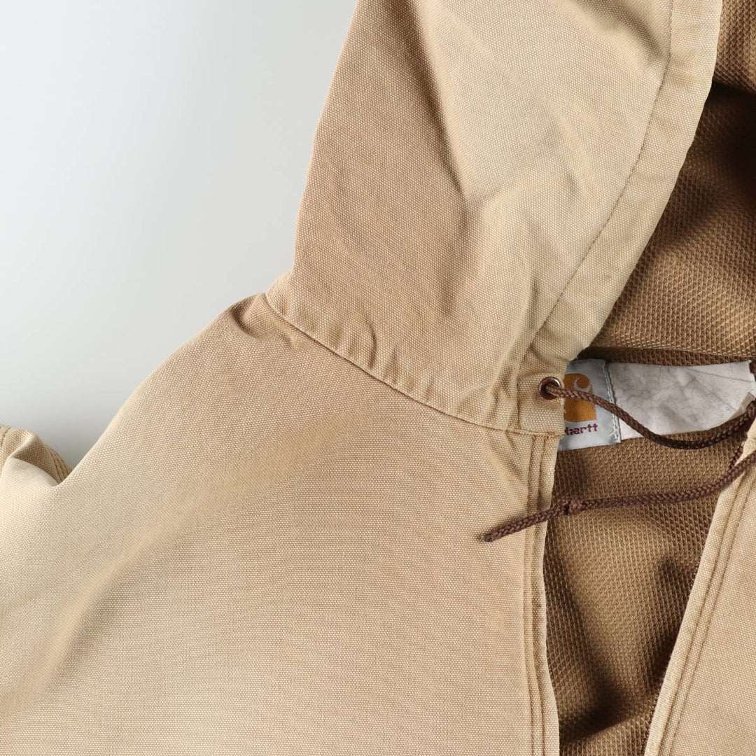 Carhartt Active Jacket Duck Full Zip Hoodie Men's XL unclear brown type Vintage Second Hand