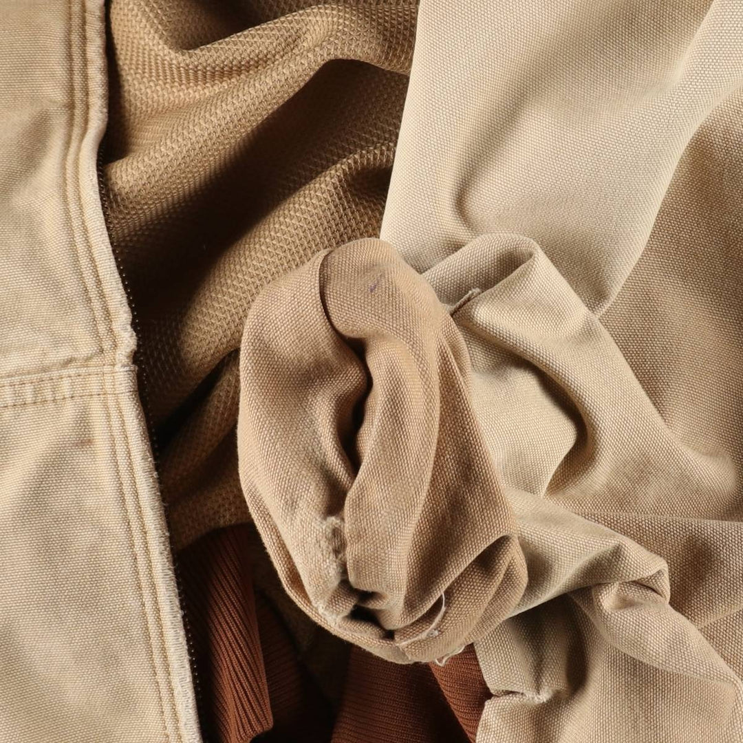 Carhartt Active Jacket Duck Full Zip Hoodie Men's XL unclear brown type Vintage Second Hand