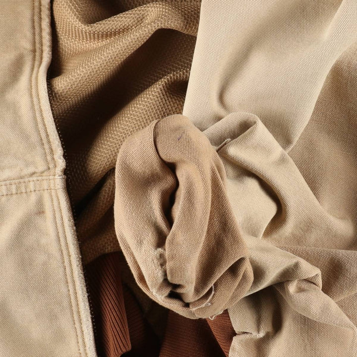Carhartt Active Jacket Duck Full Zip Hoodie Men's XL unclear brown type Vintage Second Hand