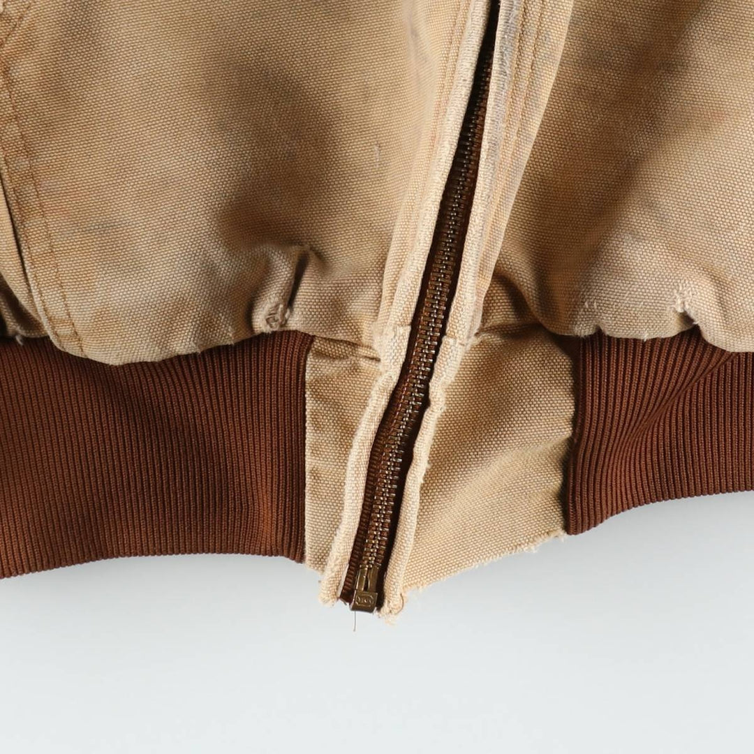 Carhartt Active Jacket Duck Full Zip Hoodie Men's XL unclear brown type Vintage Second Hand