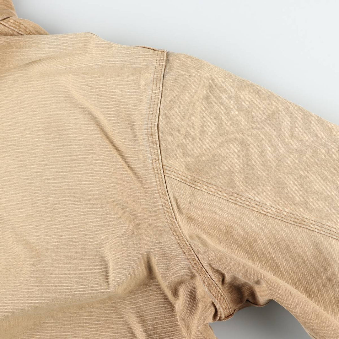 Carhartt Active Jacket Duck Full Zip Hoodie Men's XL unclear brown type Vintage Second Hand