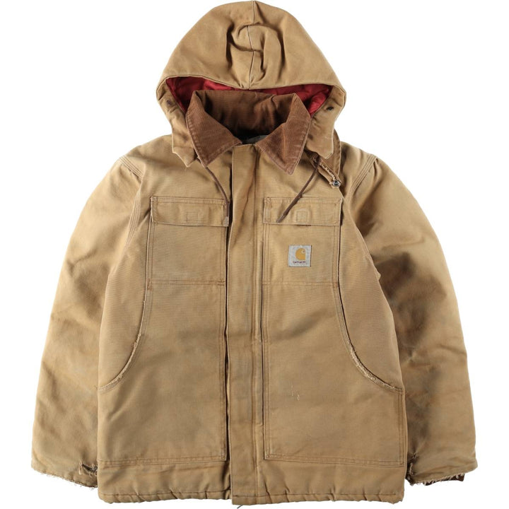 Carhartt Traditional Coat, Hooded, Padded, Duck Full-Zip Hoodie, Men's Size L (approx.) unclear brown type Vintage Second Hand