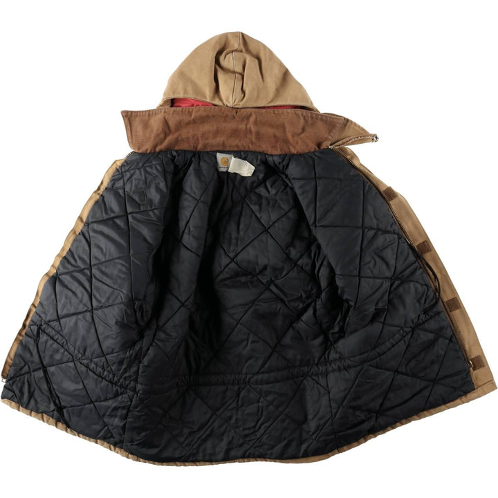 Carhartt Traditional Coat, Hooded, Padded, Duck Full-Zip Hoodie, Men's Size L (approx.) unclear brown type Vintage Second Hand