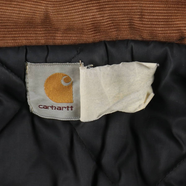 Carhartt Traditional Coat, Hooded, Padded, Duck Full-Zip Hoodie, Men's Size L (approx.) unclear brown type Vintage Second Hand