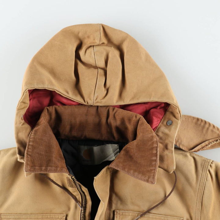 Carhartt Traditional Coat, Hooded, Padded, Duck Full-Zip Hoodie, Men's Size L (approx.) unclear brown type Vintage Second Hand
