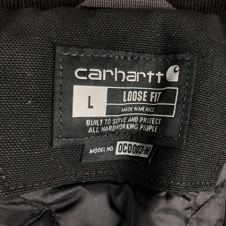 Carhartt Loose Fit Traditional Coat Duck Work Jacket Men's Size L (approx.) cotton black type Vintage Second Hand