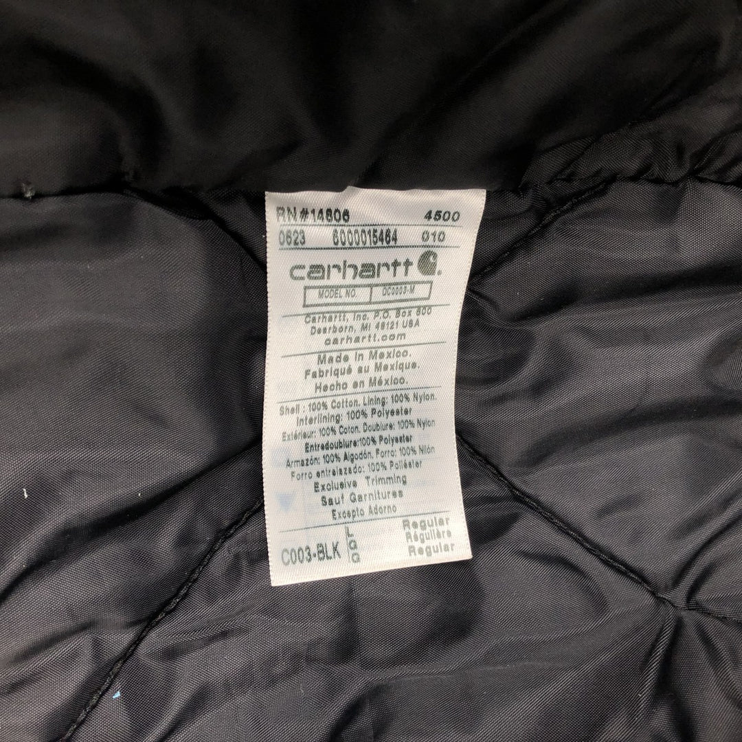 Carhartt Loose Fit Traditional Coat Duck Work Jacket Men's Size L (approx.) cotton black type Vintage Second Hand