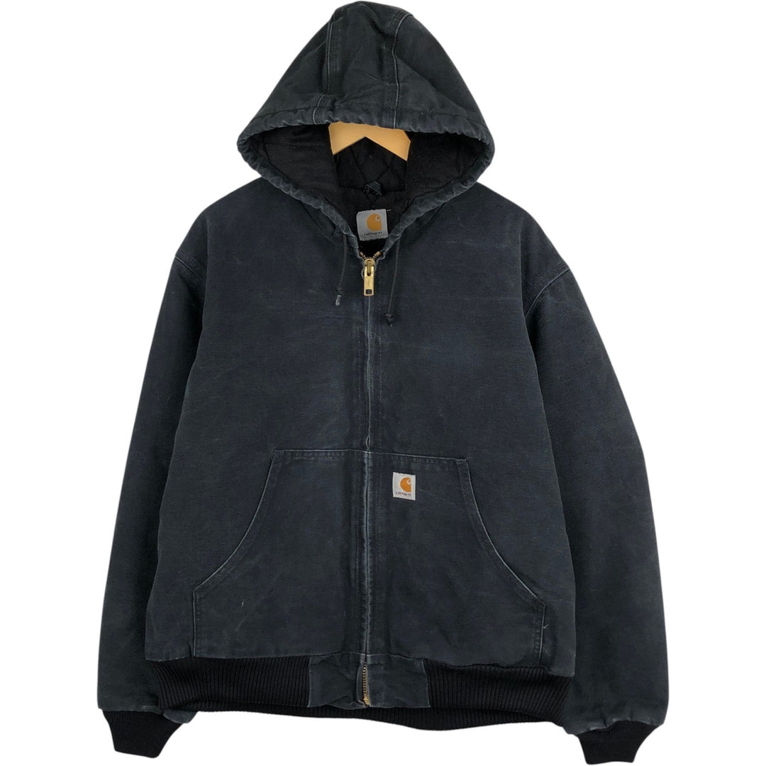 Carhartt Active Jacket, Padded Duck Full-Zip Hoodie, Men's XXL unclear black type Vintage Second Hand