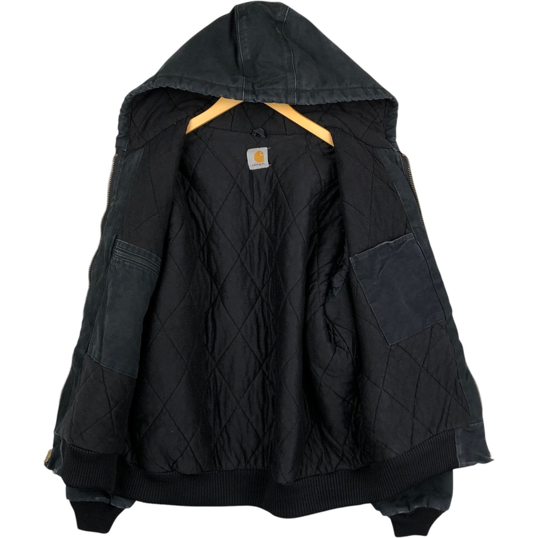 Carhartt Active Jacket, Padded Duck Full-Zip Hoodie, Men's XXL unclear black type Vintage Second Hand
