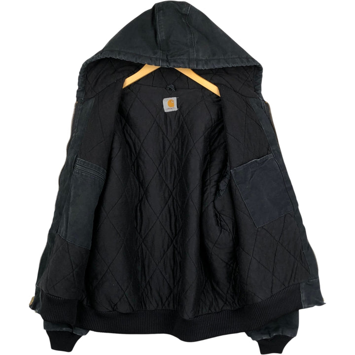 Carhartt Active Jacket, Padded Duck Full-Zip Hoodie, Men's XXL unclear black type Vintage Second Hand