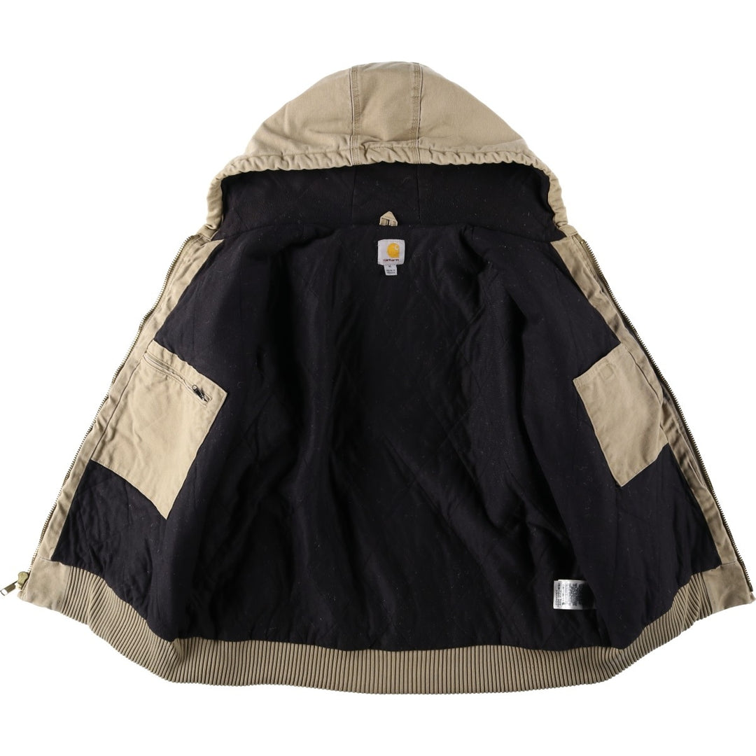 Carhartt Active Jacket, Padded Duck Full-Zip Hoodie, Men's XL cotton Beige type Vintage Second Hand