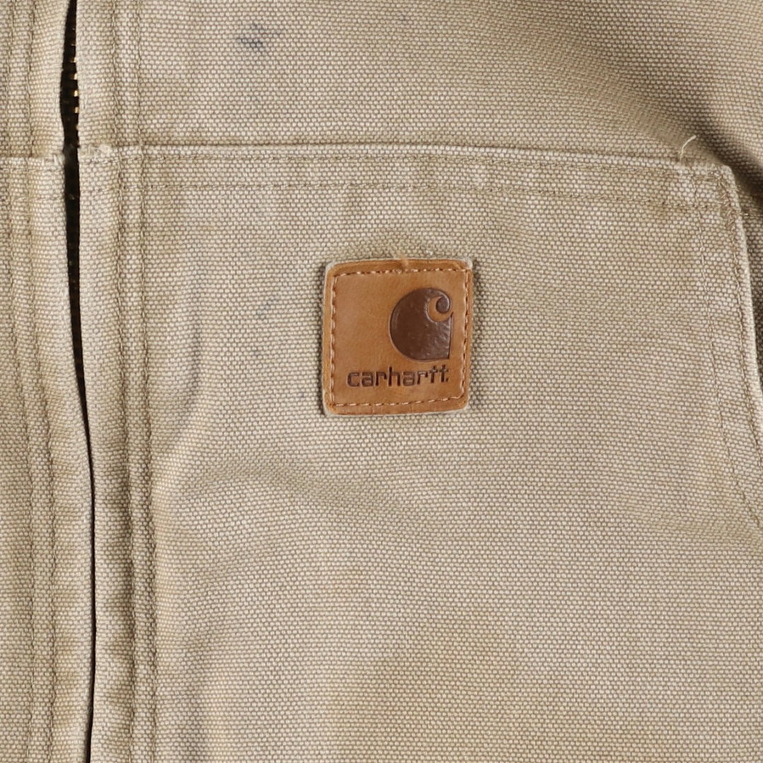 Carhartt Active Jacket, Padded Duck Full-Zip Hoodie, Men's XL cotton Beige type Vintage Second Hand