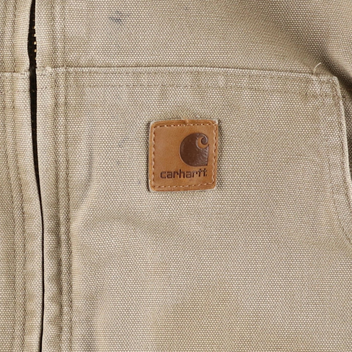 Carhartt Active Jacket, Padded Duck Full-Zip Hoodie, Men's XL cotton Beige type Vintage Second Hand