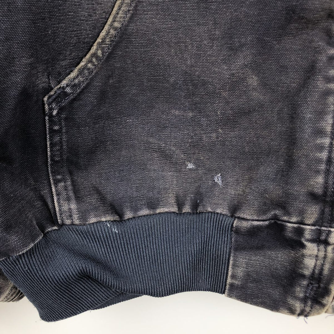Carhartt Active Jacket Duck Full Zip Hoodie Men's L size cotton black type Vintage Second Hand