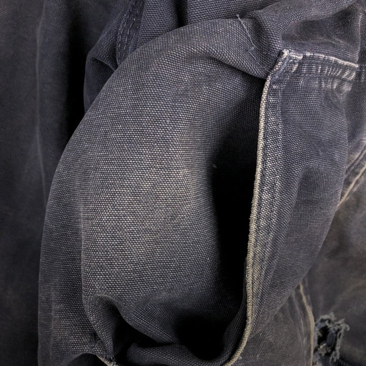 Carhartt Active Jacket Duck Full Zip Hoodie Men's L size cotton black type Vintage Second Hand