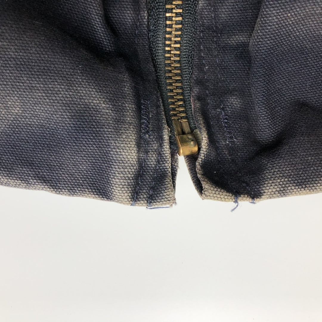 Carhartt Active Jacket Duck Full Zip Hoodie Men's L size cotton black type Vintage Second Hand