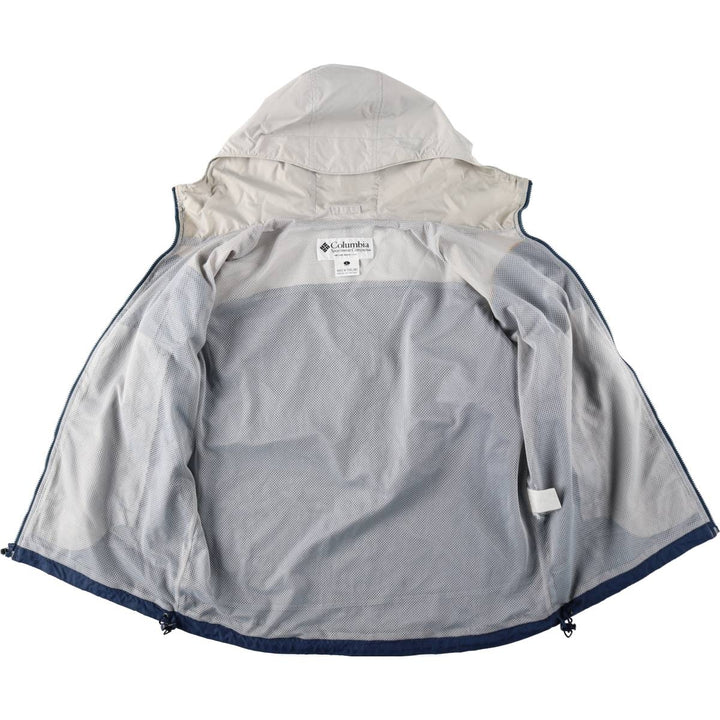1990'S Columbia Ripstop Mountain Parka Shell Jacket (Men's Size L) unclear navy blue type Vintage Second Hand