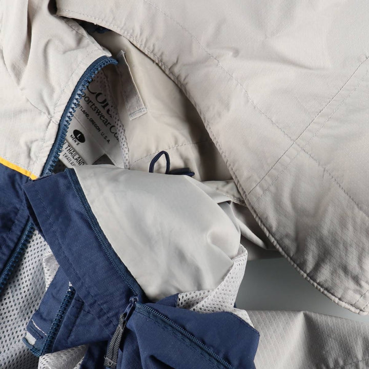 1990'S Columbia Ripstop Mountain Parka Shell Jacket (Men's Size L) unclear navy blue type Vintage Second Hand
