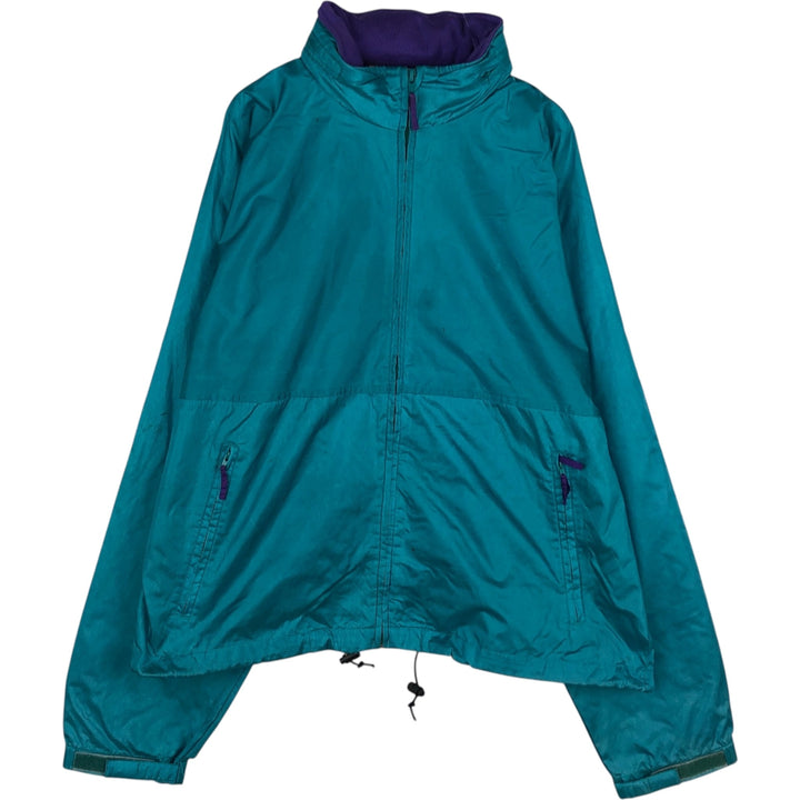 90'S LLBean Mountain Jacket Shell Jacket Men's Size L (approx.) Vintage Nylon turquoise blue Vintage Second Hand