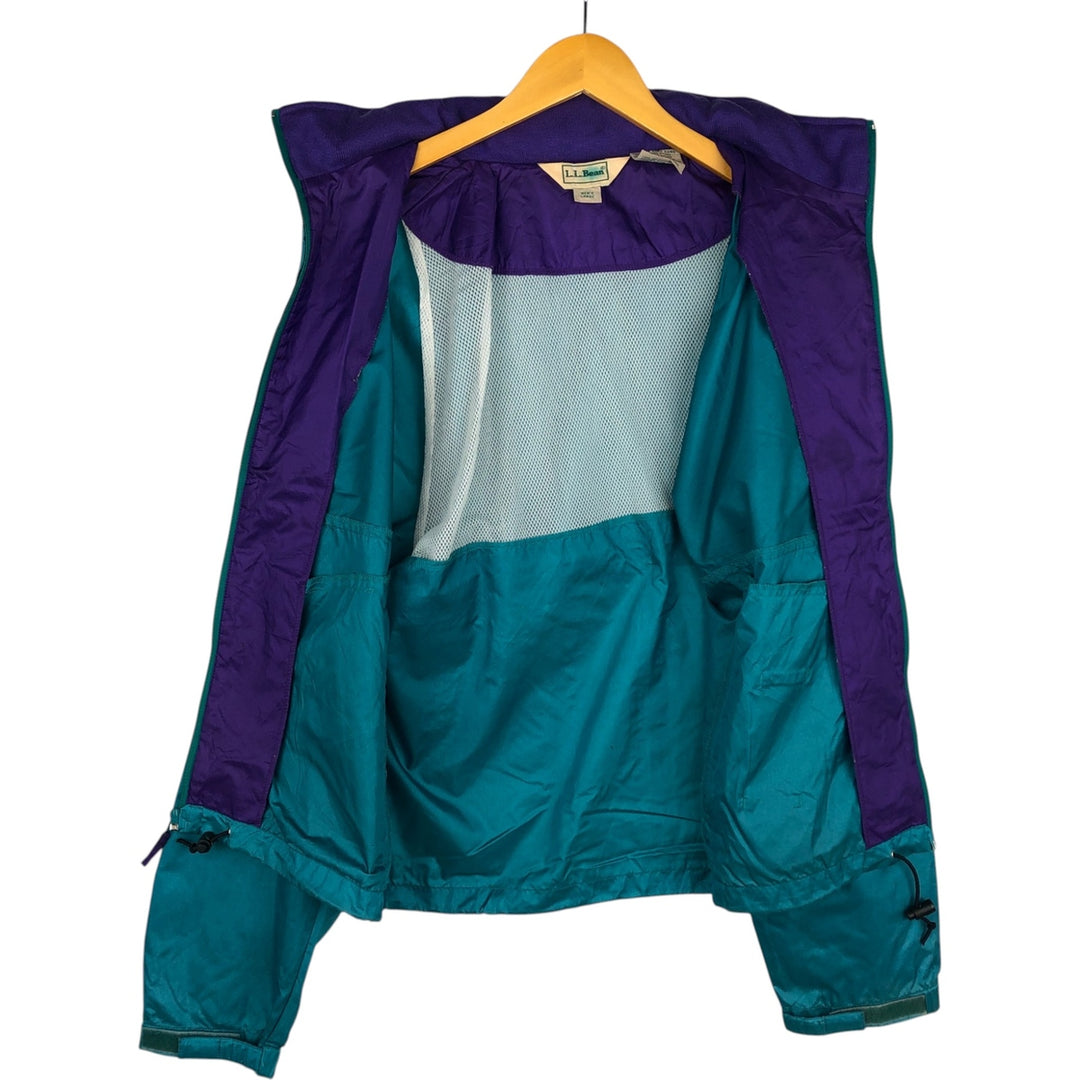 90'S LLBean Mountain Jacket Shell Jacket Men's Size L (approx.) Vintage Nylon turquoise blue Vintage Second Hand